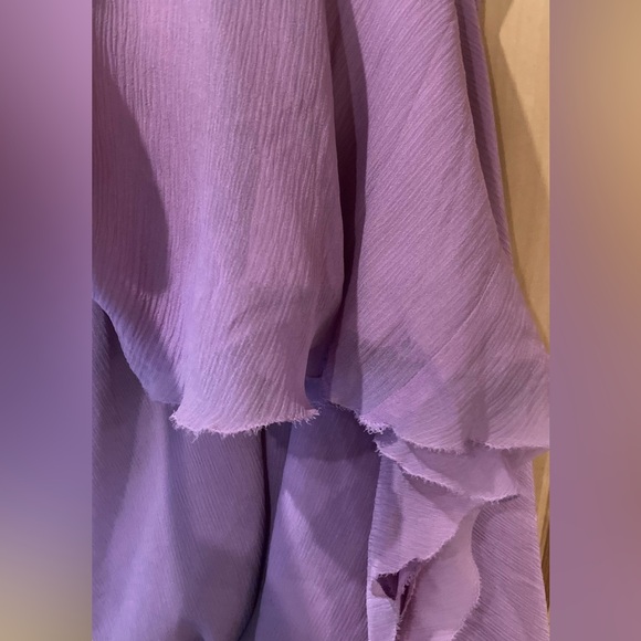 Nicole Miller Lilac Silk Maxi strapless Dress Size 8 NWT - Picture 7 of 9